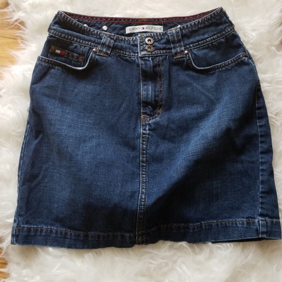 Tommy Hilfiger Dresses & Skirts - Vintage Tommy Hilfiger Denim Jean Mini Skirt Sz 2